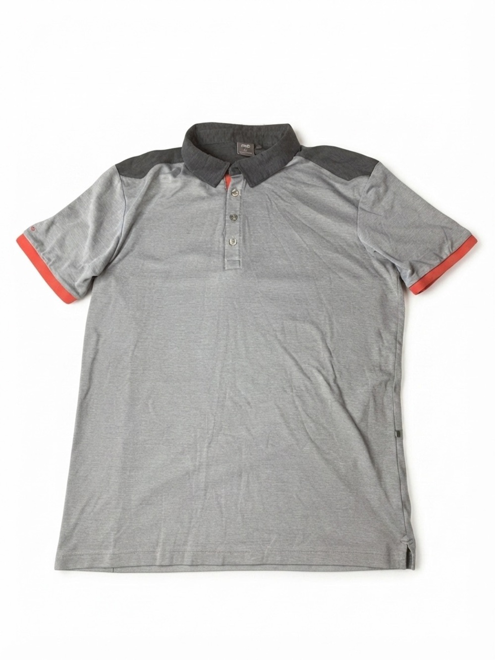 PING SensorCool Men's Grey Golf Polo Shirt with Orange Trim Size L